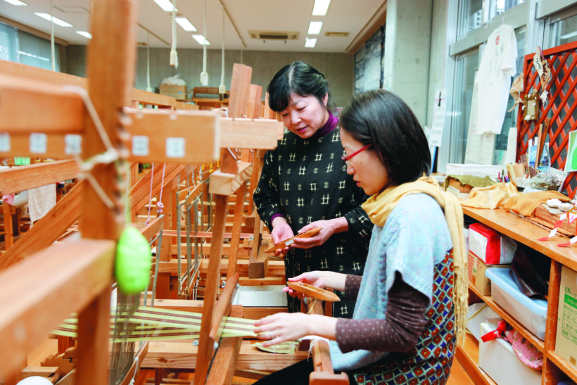 久米島紬の染め織り体験 2